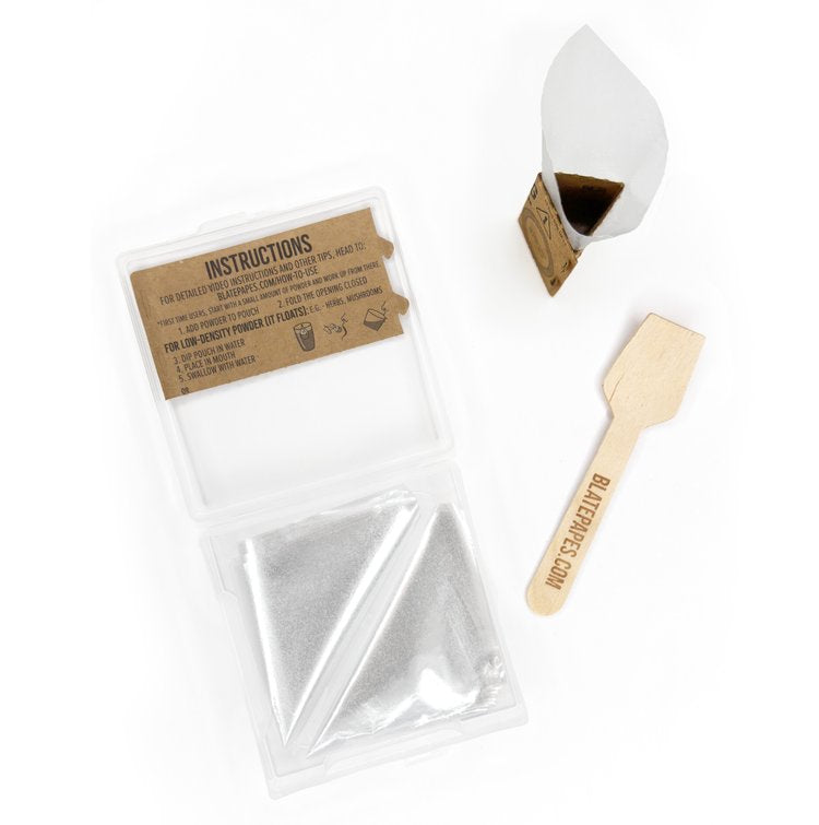 Blate Papes- Papel Almidón Bolsa 20qt con Protector, Suportes y Cucharadita