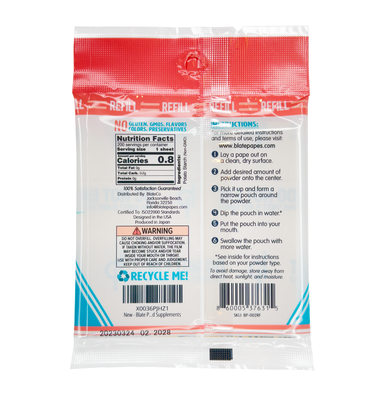 Blate Papes- Papel Almidón 200qt Refill