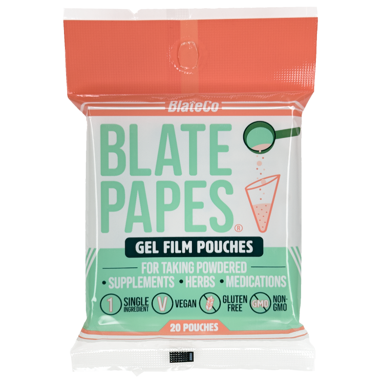 Blate Papes- Papel Almidón Bolsa 20qt con Protector, Suportes y Cucharadita